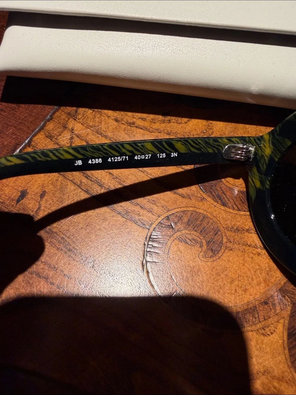 Burberry Round Plaid Sunglasses in Black and Olive Green